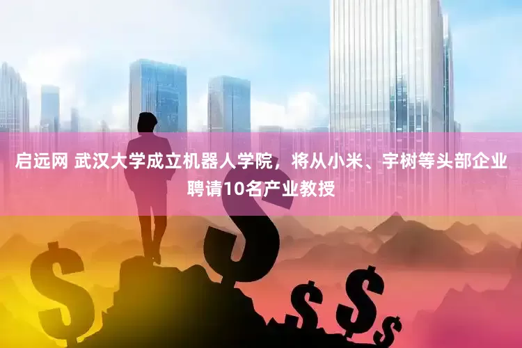 启远网 武汉大学成立机器人学院，将从小米、宇树等头部企业聘请10名产业教授